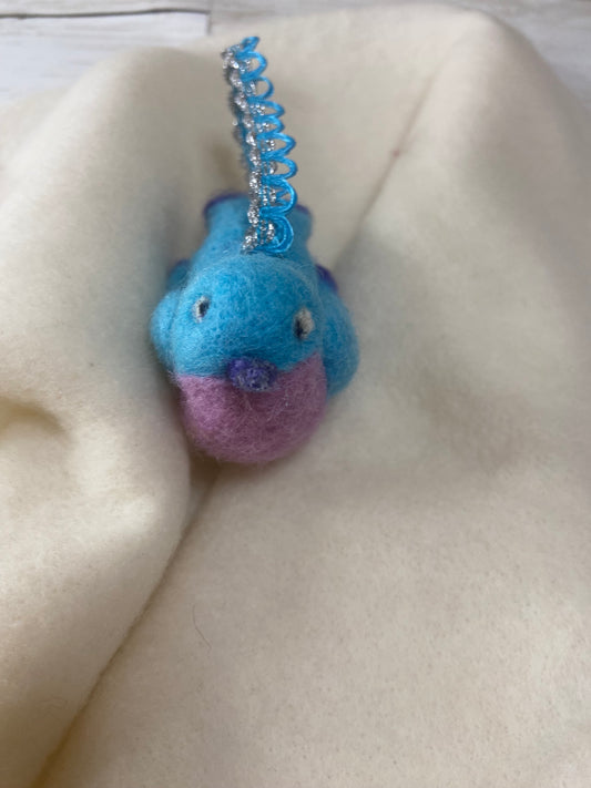 Bauble Bird - Blue, Purple and Lilac