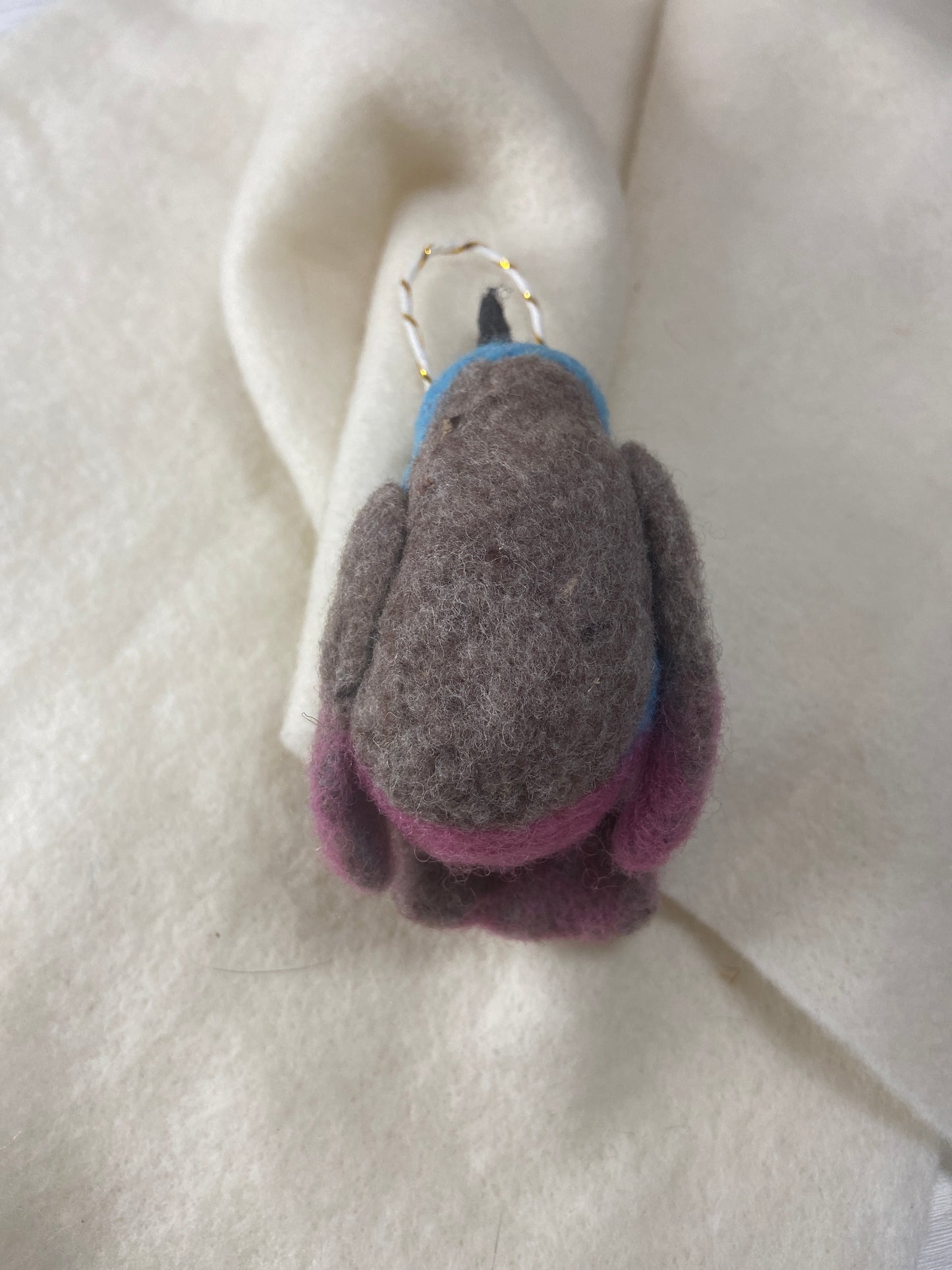 Bauble Bird - Blue, Grey and Pink