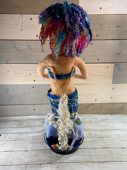 Needle Felted Mermaid- 3 Feet Tall