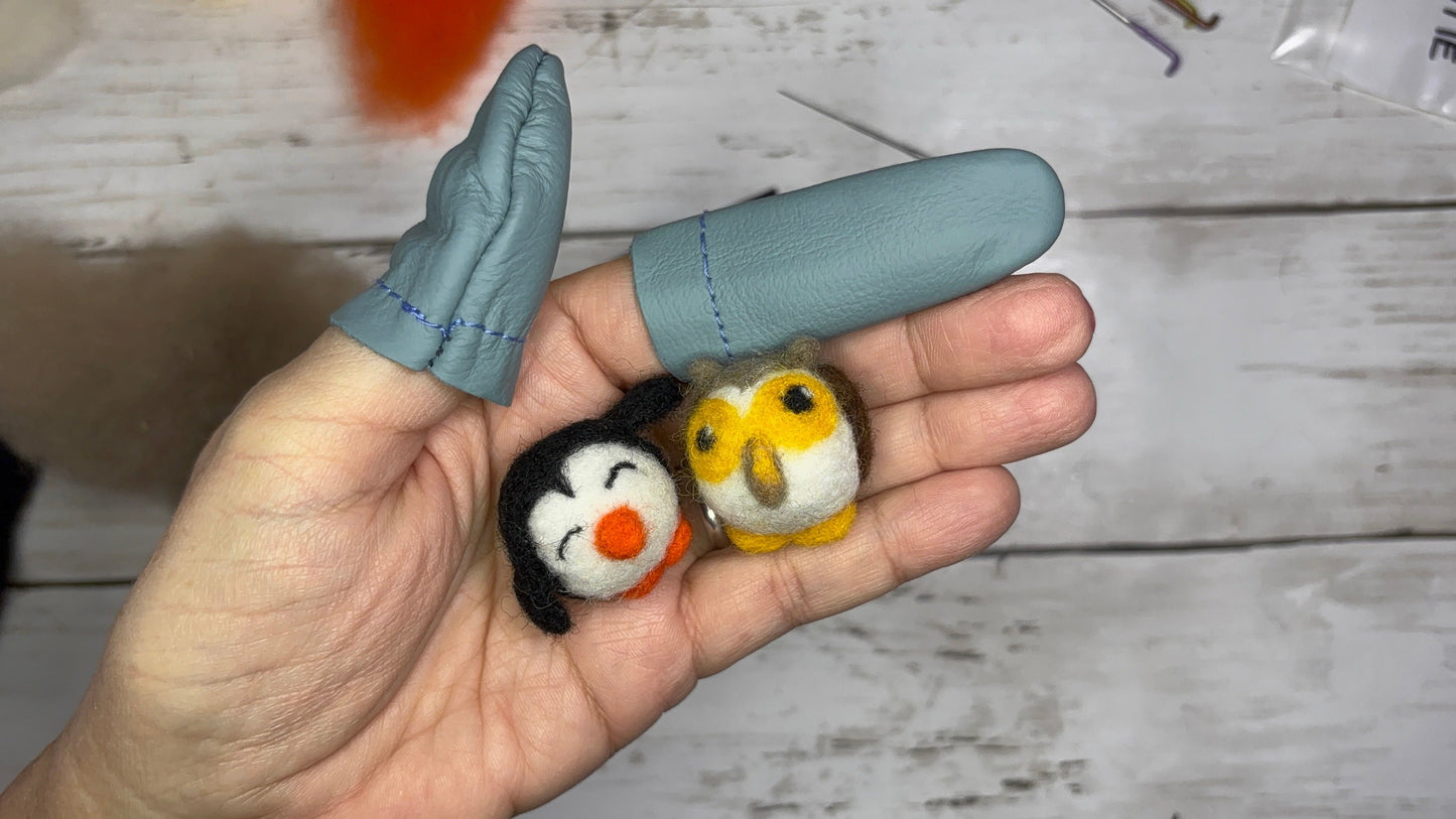 Beginner Needle Felting Kit - Peter the Penguin and Ollie the Owl